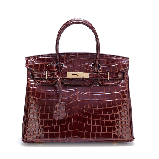 CROCO BAG BROWN