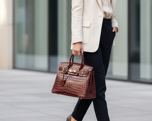 CROCO BAG BROWN